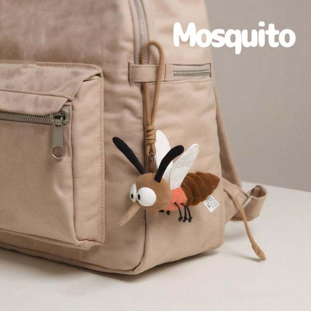 Cartoon Mosquito Plush Pendant Stuffed Animal Stuffed Mosquito Keychain For Children