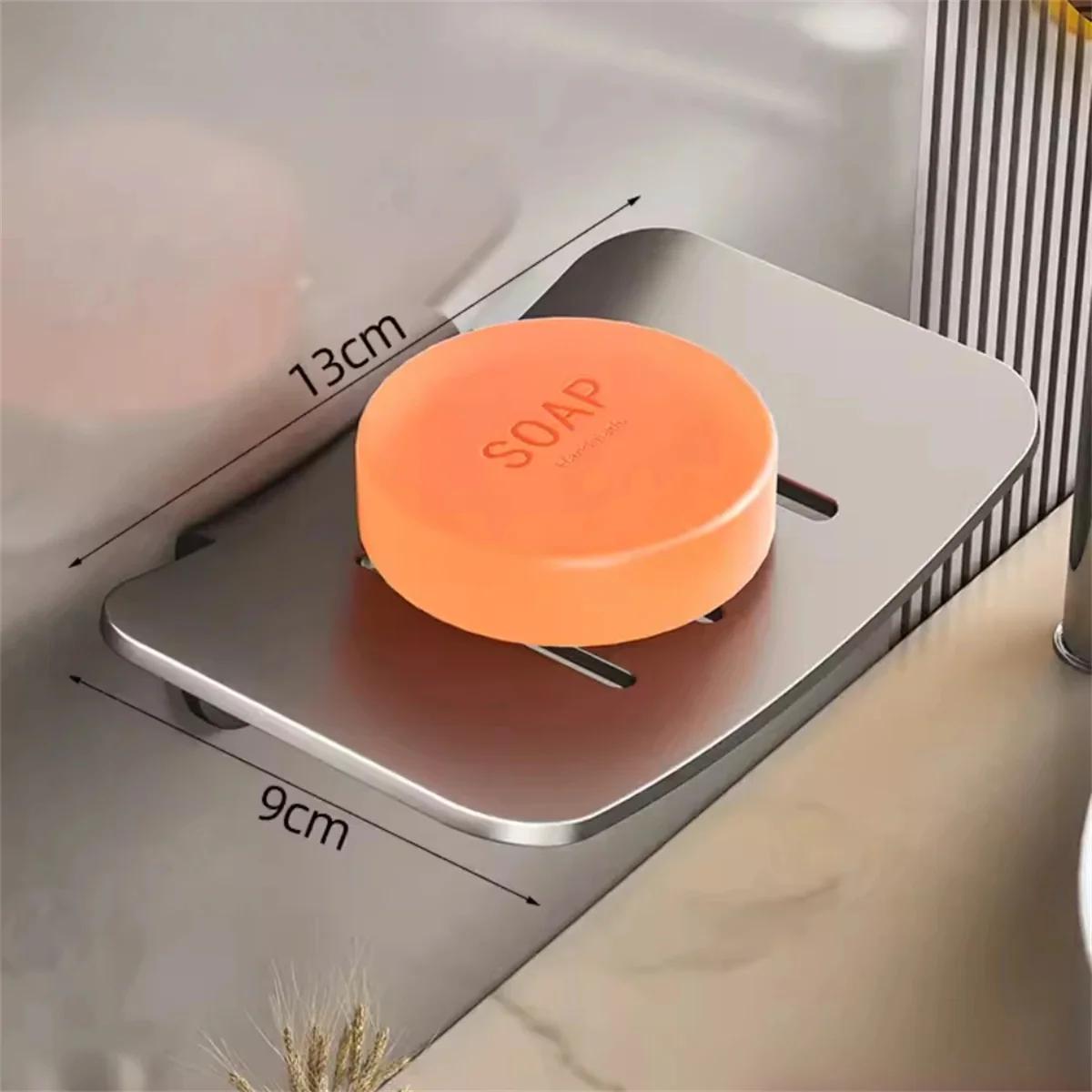 

Держатель для мыла из алюминиевого сплава со сливом, настенный органайзер для мыльницы в ванной комнате, аксессуары, новая мыльница U-образной формы