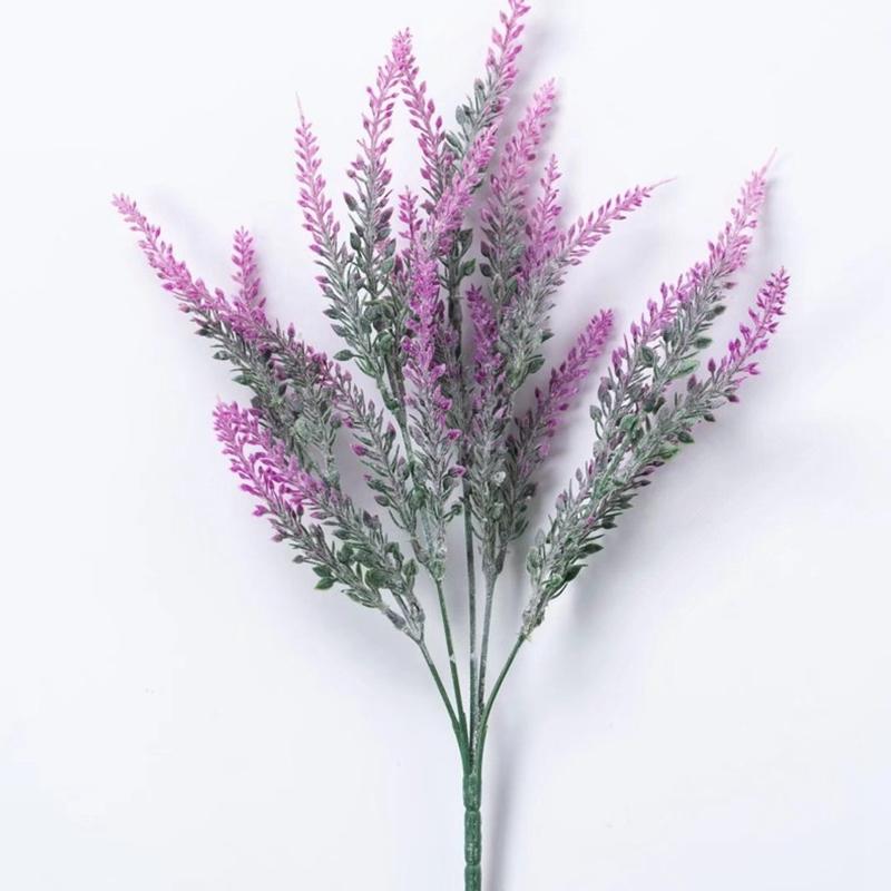 Purple Artificial Lavender Flowers Bouquet Fake Plant For Home Decor Garden Christmas Wedding Decoration Vase Accessories Indoor