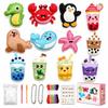 Pre-Punched Pieces Sewing Craft Set Cartoon Pattern Felt Ornament Kit  Kids Sewing Kit