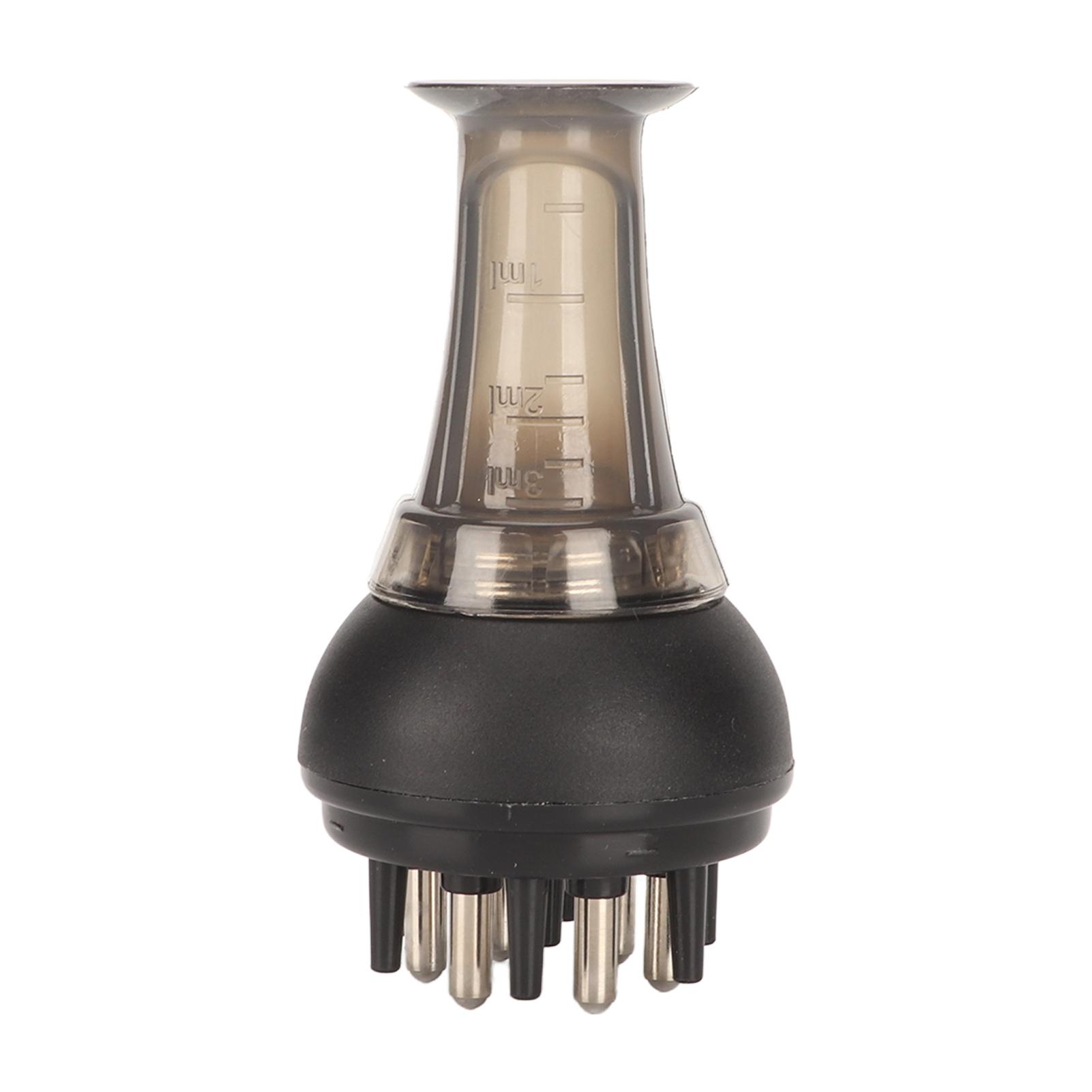 

Расческа-аппликатор для кожи головы 6 штифтов 1 мл Эфирное масло Массаж Расслабляющая Щетка-аппликатор для кожи головы Черный