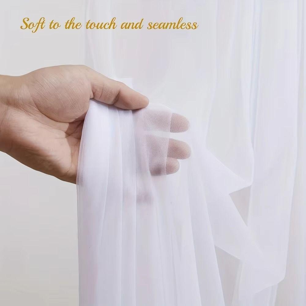 3meters Tulle Backdrop Curtains White Mesh Gauze Backdrop String Light Backdrop  Wedding Decoration