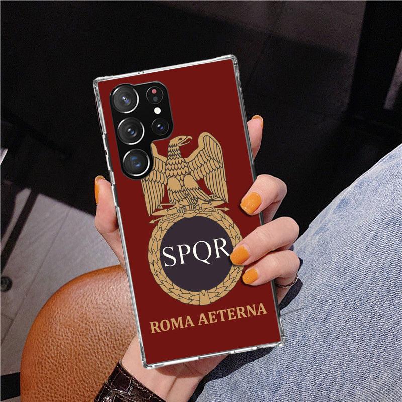 SPQR Römisches Kaiserreich Legionv Handyhülle Für Samsung Galaxy S24 S25 Edge S26 Ultra S23 S22 S21 Plus S20 FE + Personalisierter Druck Co