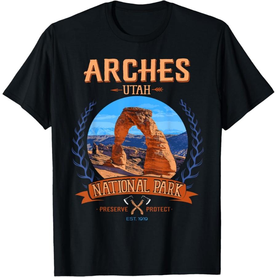 Arches National Park Delicate Arch Vintage Utah Camping Hike T-Shirt XXXXXL чёрный