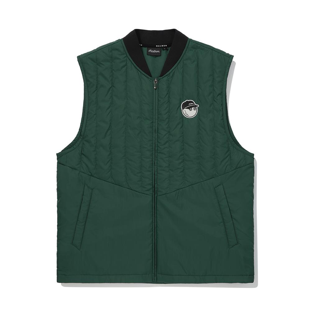 Malbon Golf Bucket Lightweight Down Vest Green (Man)