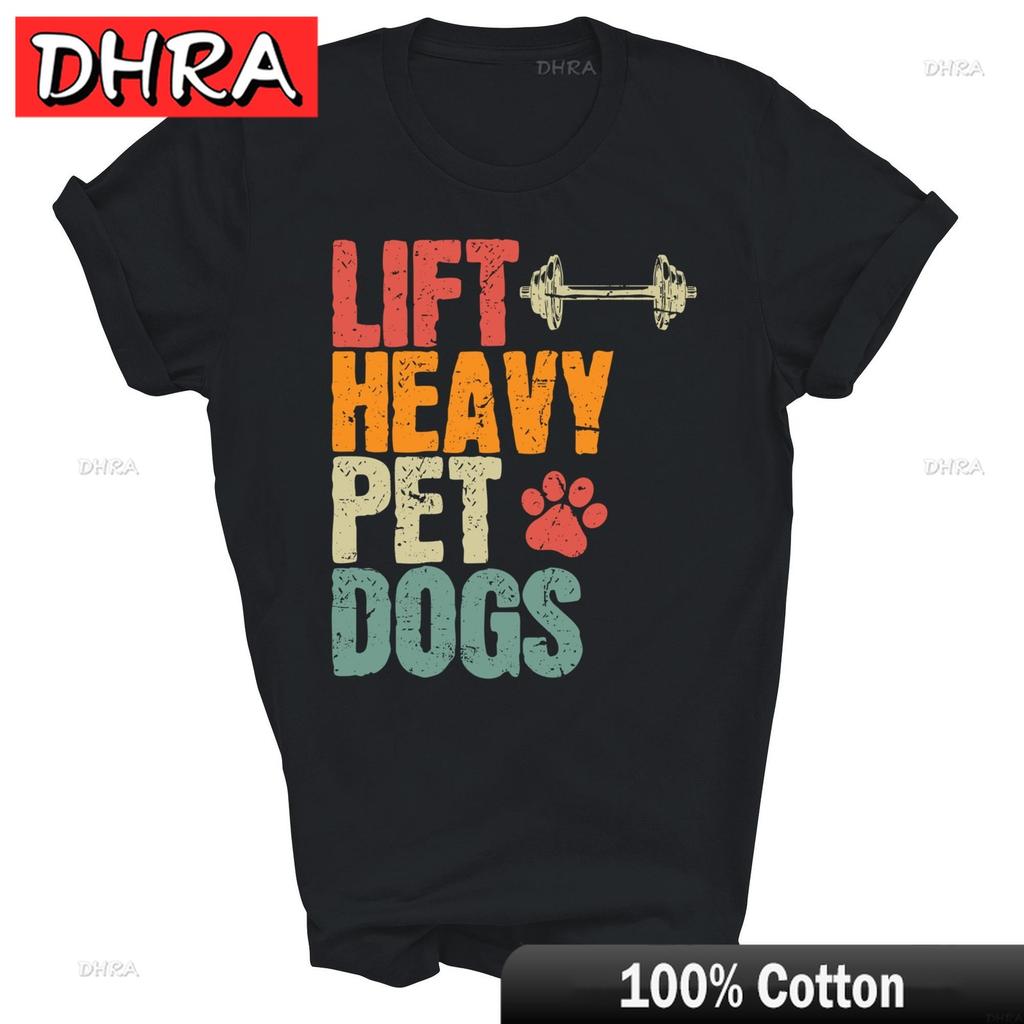 Lift Heavy Pet Dogs Funny Workout Gym Weight Lifting Unisex Shirt Gift Colorful Clothing Tops for Summer TShirt Girls Israel