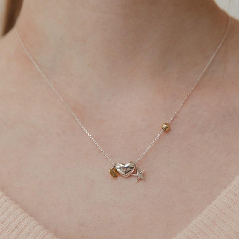 TATIANA (925 Silver) Multi-Ornament Necklace NZ2160