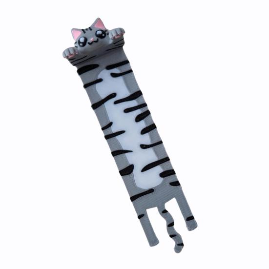 Hanging Cat Bookmark Plastic 3D Printed Long Body Kitten Book Page Marker Animal Decoration Book Lovers Birthday Christmas Gift