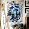 Blue Exorcist Vægtæppe Æstetisk Vægophæng Trykt Stof Tæppe Dekorative Vægtæpper til Soveværelse Stue Boligindretning