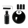 UniversalRound Shifter Knob Head Black 8 Ball Racing Acrylic Gear Shift Knob Eight Pool Billiard Ball Custom Gear Shifter Shift