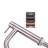 Miling Brushed Stainless Steel Tall Basin Mixer Faucet