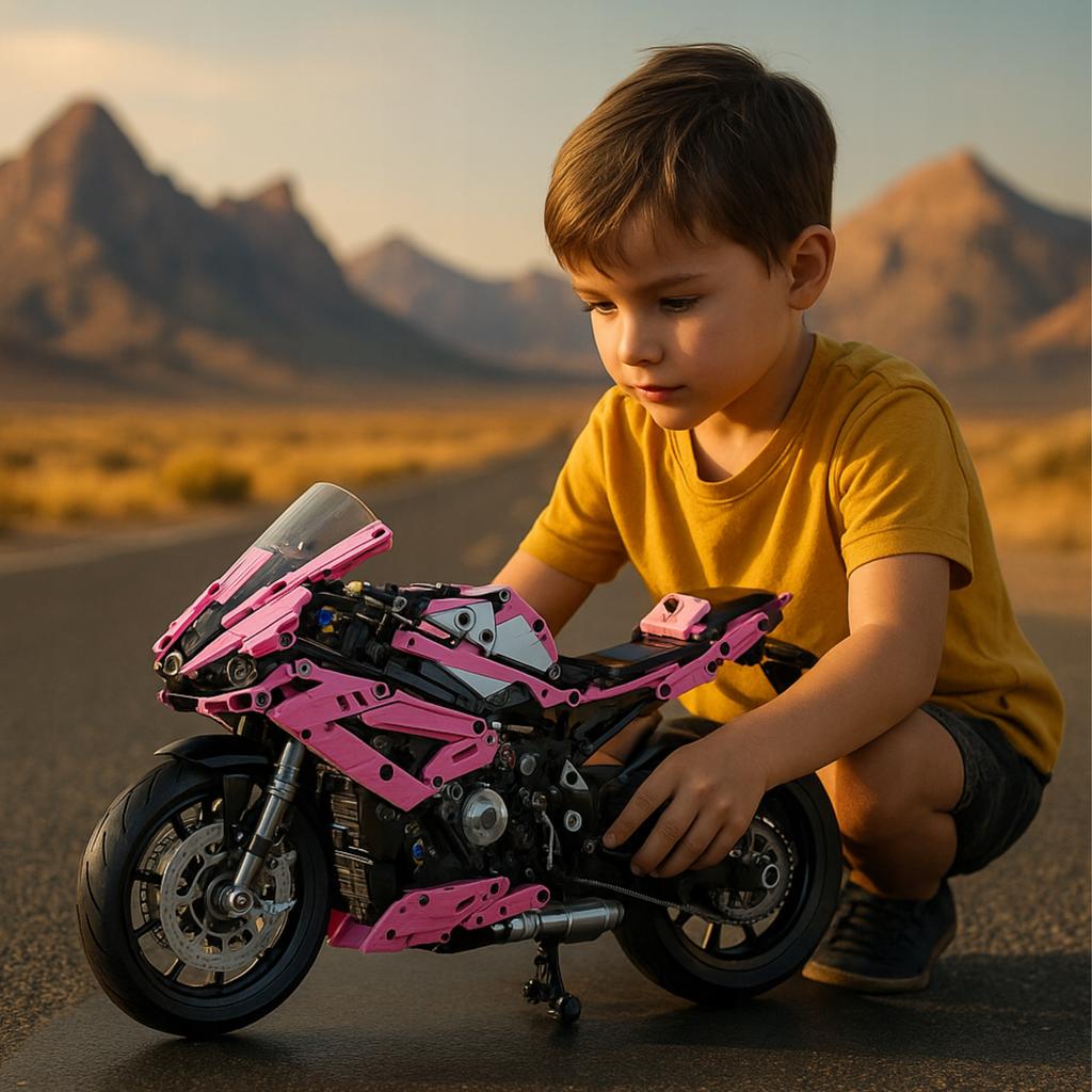 Professional Buildable Motorbike Racing Motorcycle Set