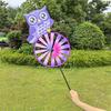 Child Friendly Owl Animal Windmill Outdoor Decoration Whirling Motion Toy Plastic Fabric Easy Install Yard Landscape Art