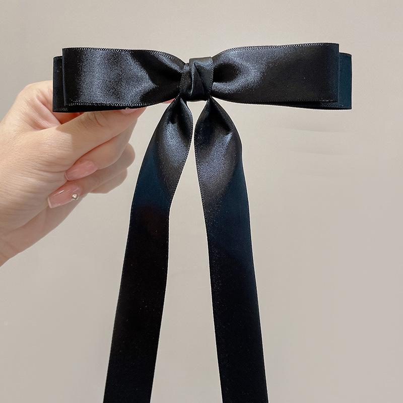 

Extra Long Bow Ribbon Hair Clip Top Clip French Style Girl Hair Clip Hair Accessory For The Back Of The Head When Going Out