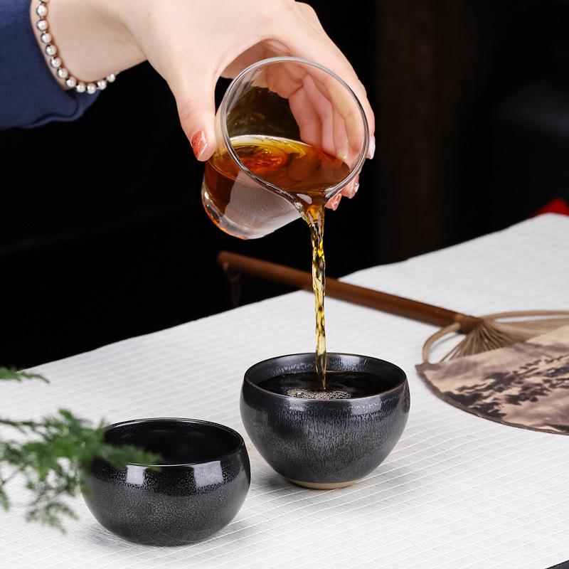 Kiln Change Ceramic Master Bowl Personal Single Retro Tianmu Glaze Jianzhan Household Tea Cup Factory Direct Sal