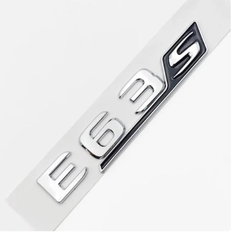 3D ABS Chrome Black E63 S Logo E63S Emblem Letters Sticker Car Trunk Badge For Benz E63S AMG W212 W213 Accessories