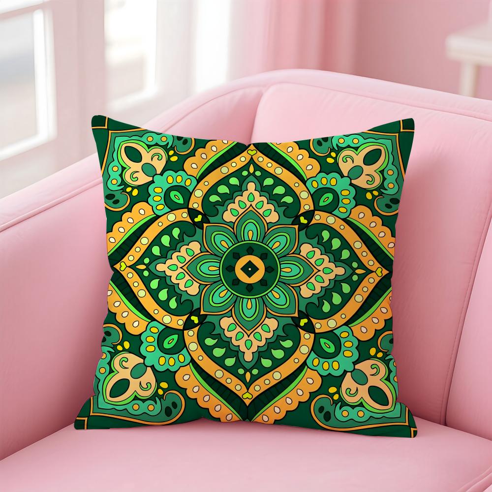 Bohemian Ethnic Decorative Cushion Cover Linen Pillowcase Cover Soft Decor for Sofa Home Room