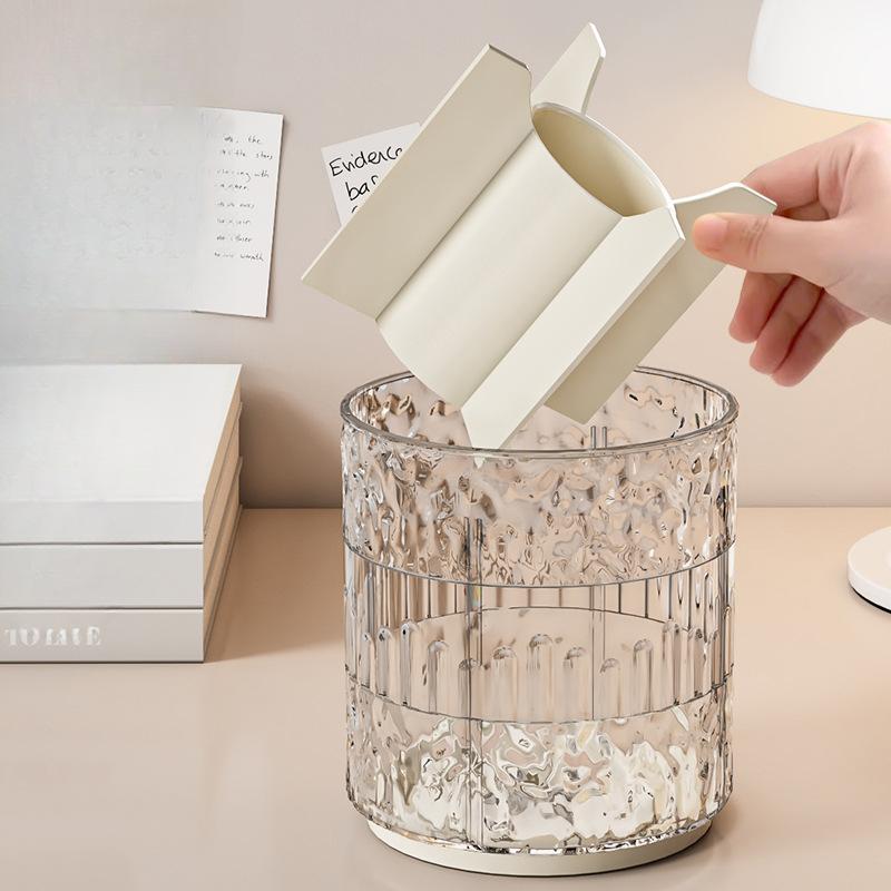 Transparent Rotating Pen HolderLarge-capacity Desktop Pen HolderCosmetics Storage Box Brush HolderPen Case
