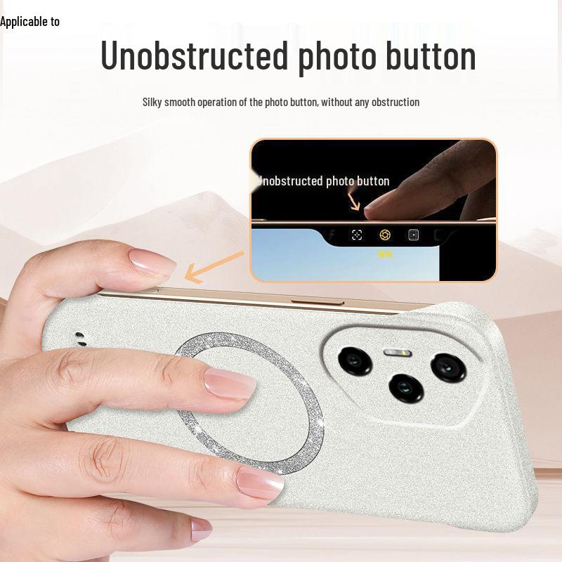 Honor 300 Pro Magnetic Glitter Rock Sand Case: Ultra-Thin, Heat-Dissipating, Hard Shell