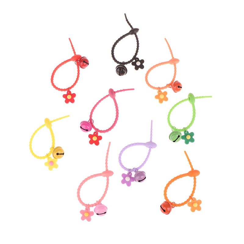 1Pc Sweet Candy Color Tadpoles Bell Keychain Silicone Floral Keyring For Girls Bag Pendant Car Key Ring Backpack Decoration
