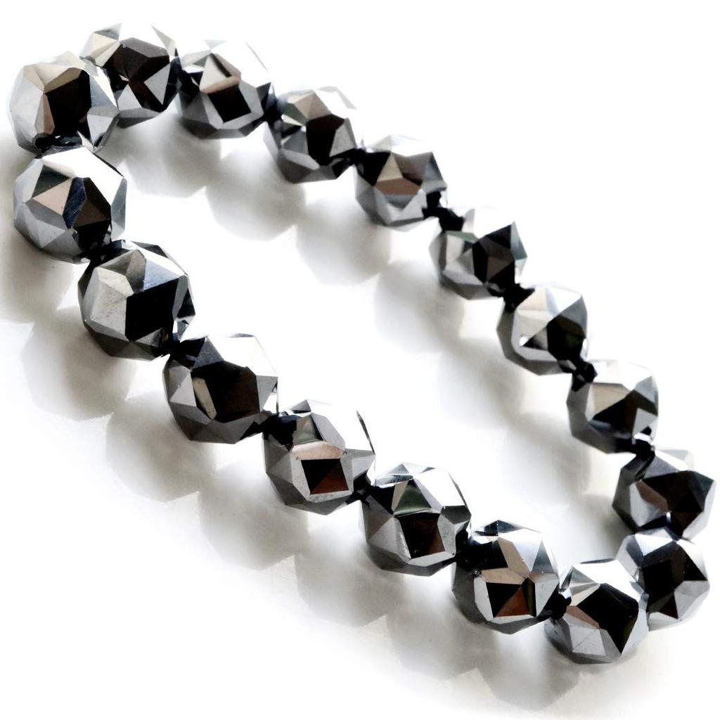 [GOLD STONE] High-Purity Terahertz Ore Star Cut Bracelet, 12mm, 99.9999% Purity, Inner Diameter: Approx. 18cm