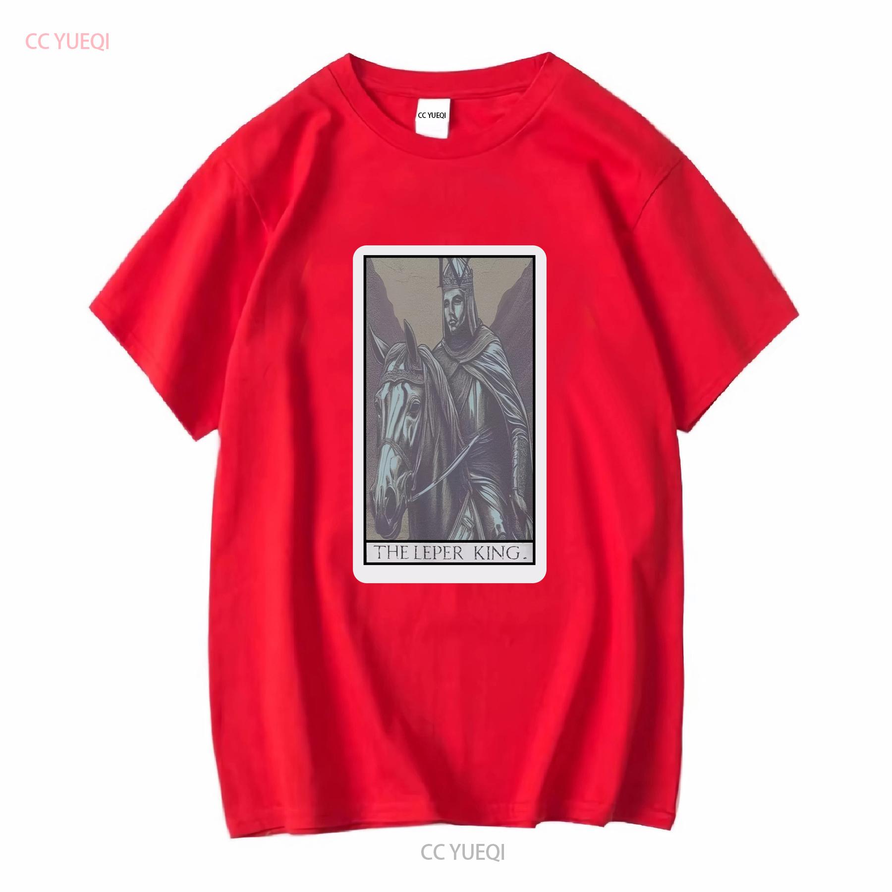 Mens T Shirt Leper King Baldwin IV Tarot Card Crusade History Kingdom of Heaven vintage Washed Soft Casual fashion homme S