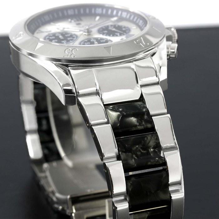 Salvatore Marra Men's Chronograph Watch SM23105-SSWHBK (Silver/White/Black)