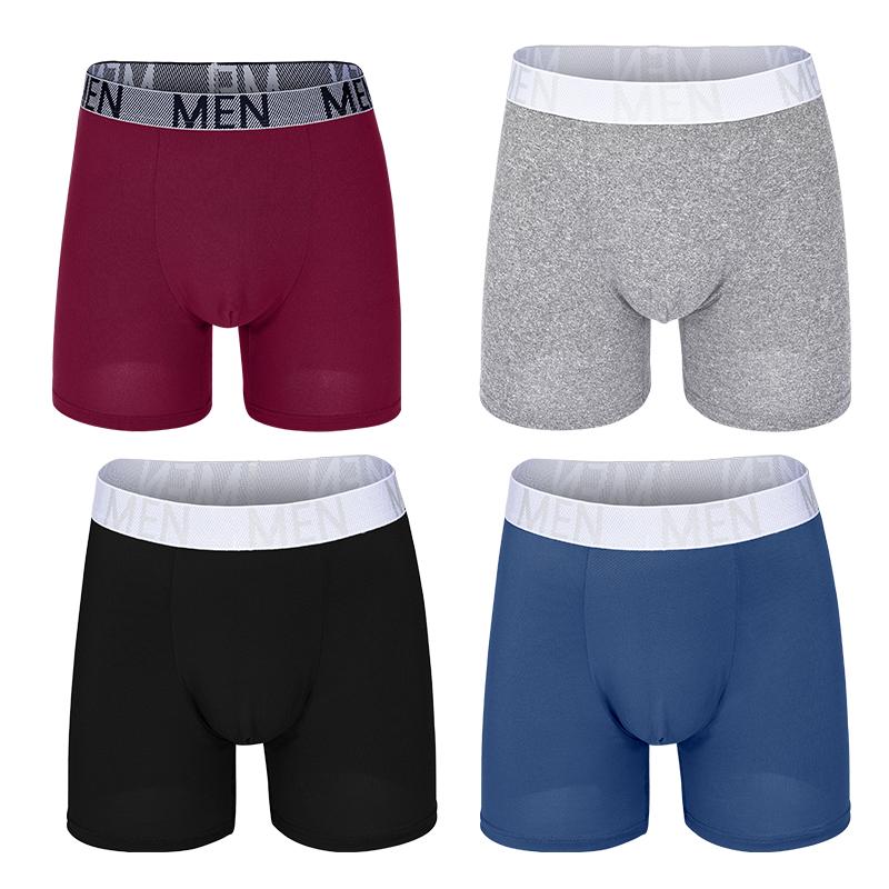 4Pcs Male Panties Cotton Men's Underwear Boxers Breathable Man Boxer Printed Underpants Comfortable Shorts Men Underwear S-XXL