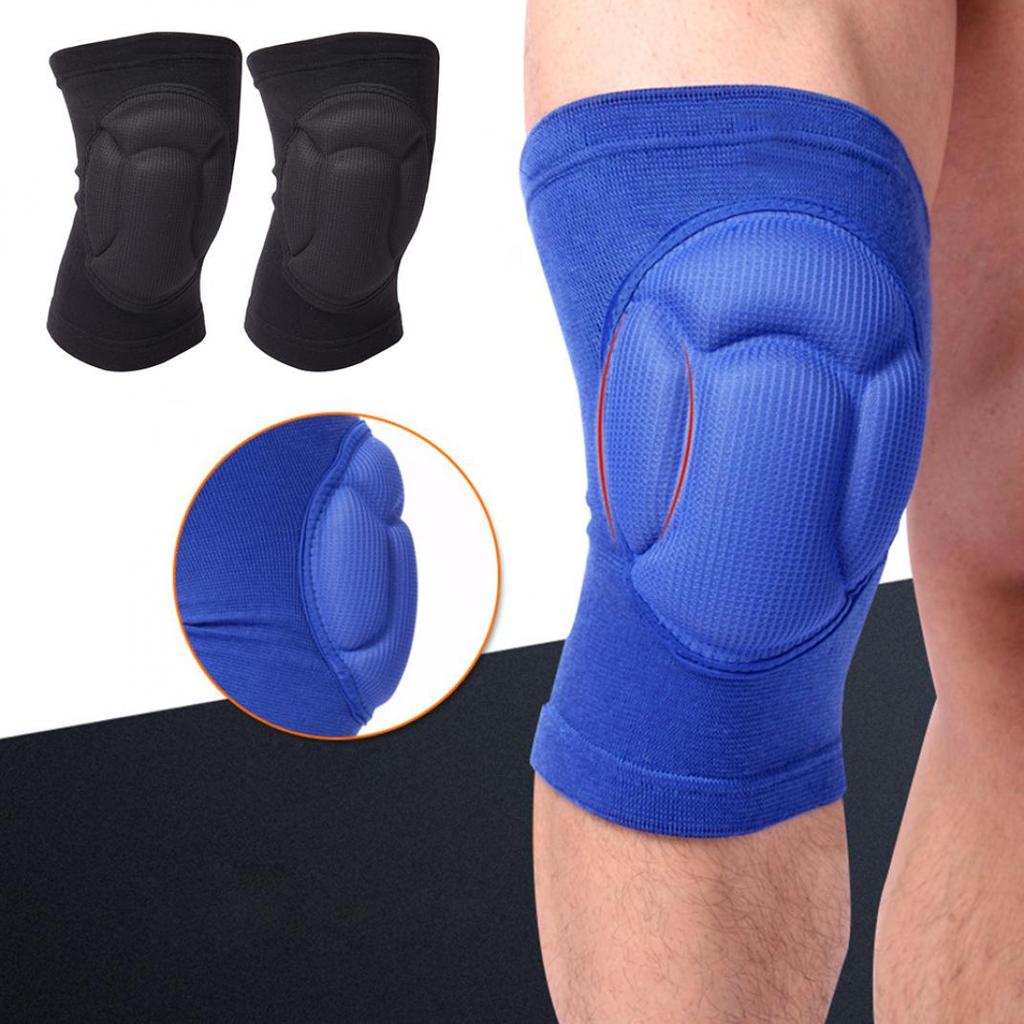 2Pcs Thick Kneepad Knee Brace Support Protector for Football Volleyball Basketball Sports Pad Anti-Slip Shock Absorbing