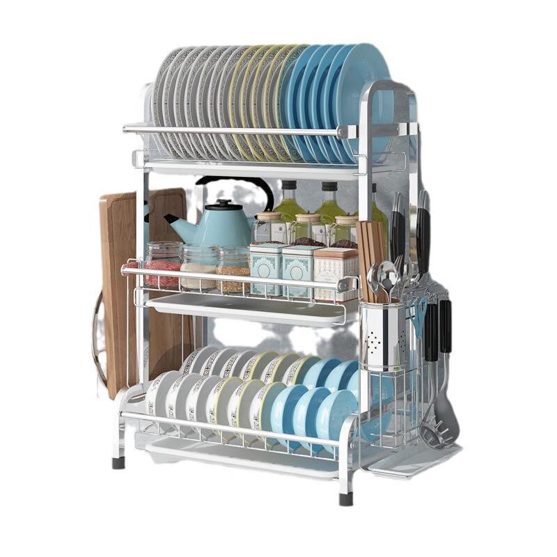 ZhiShi Modern Countertop Double-Layer Dish Drying Rack