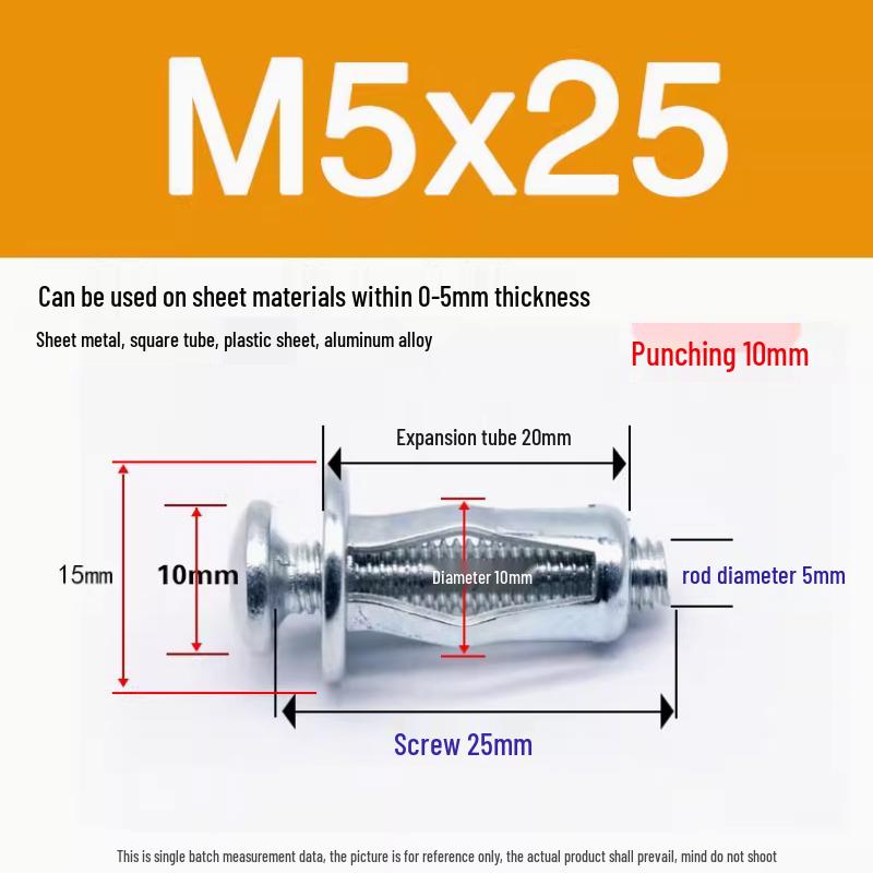 M4 Lantern Type Rivet Expansion Nut for Sheet Metal and Iron Plate