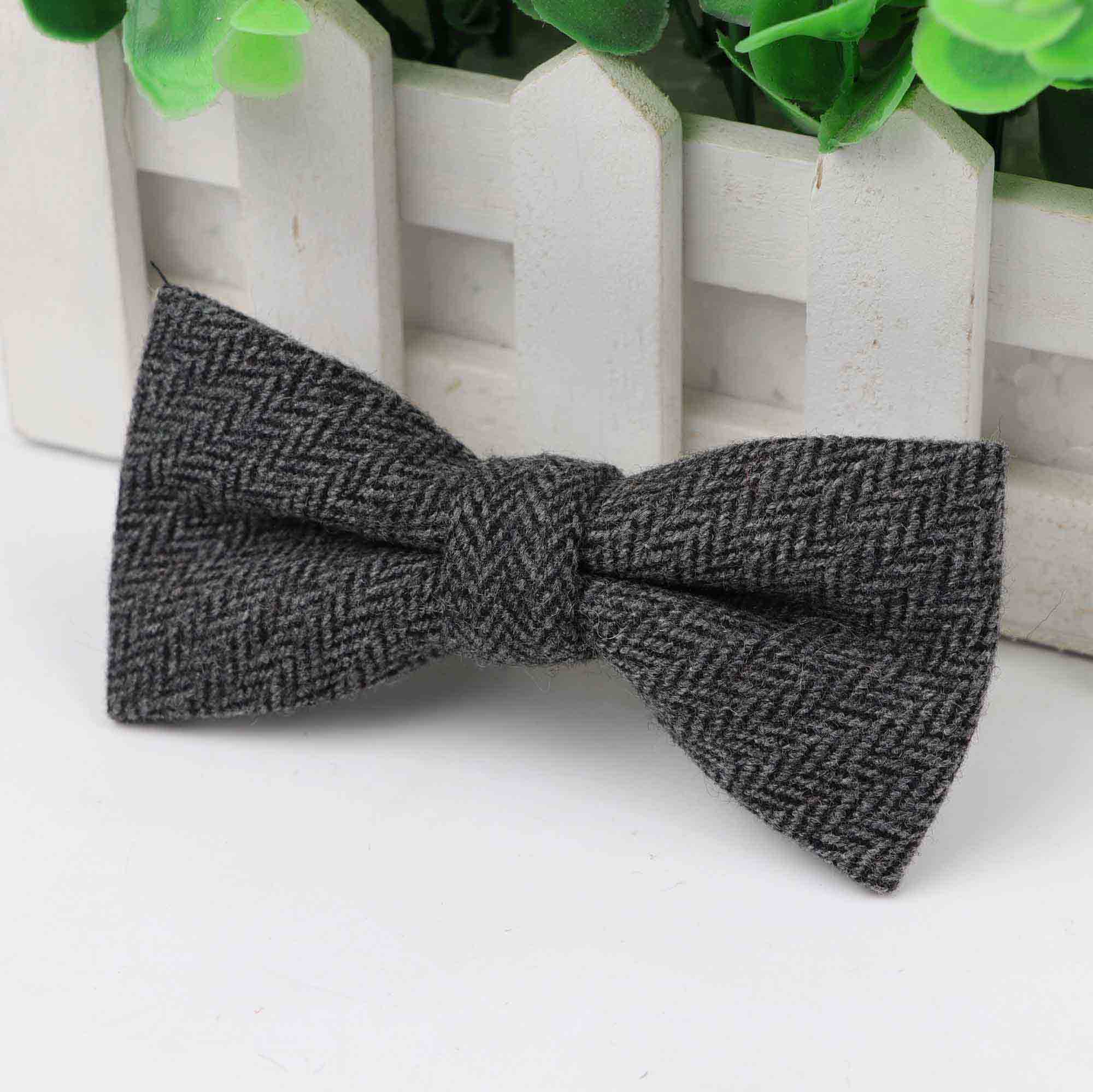 New Style Plaid Children Bowtie Wool Bowties Baby Kid Kids Classical Pet Striped Butterfly Bow Tie Solid Color Ties