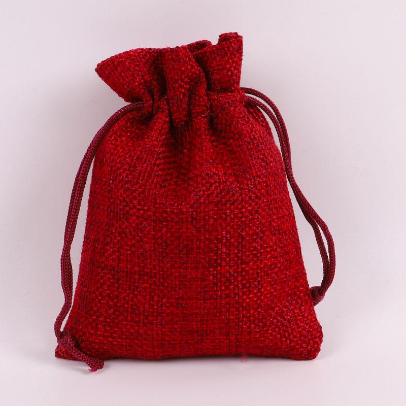 Drawstring Linen Jewelry Gift Bag - Composite Linen Storage Bag Available