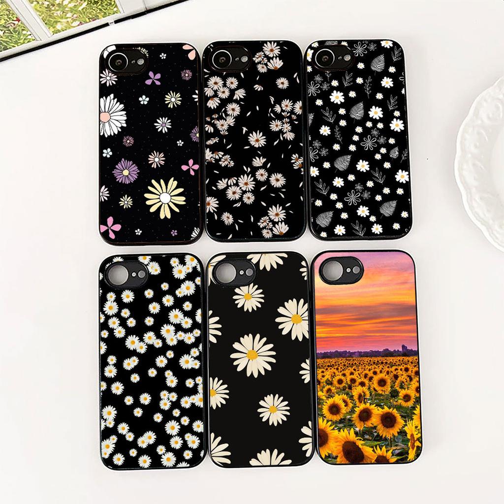 Sunflower Fresh Little Daisy Flower Phone Case for Apple iPhone 17 Pro XS Max Air 6 7 8 Plus 5 + SE 2022 SE2 16E 8+ Cover