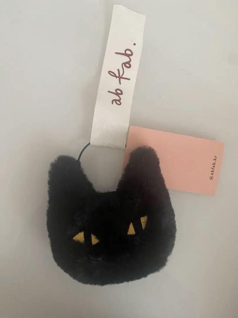 [USED] Big black cat key ring BTS Suga key ring authentic