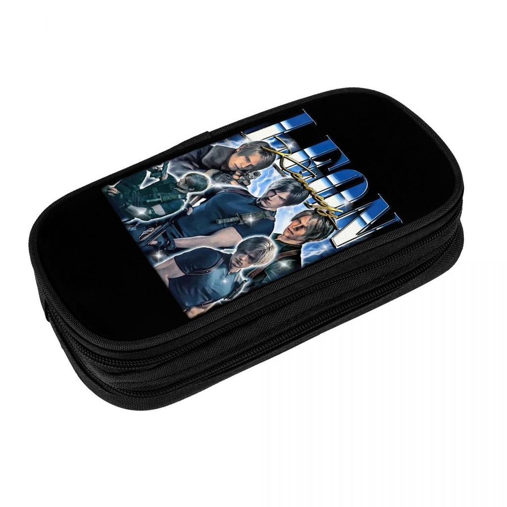 Leon Scott Kennedy Bootleg Pencil Cases Residents Evils Pencil Box Pen Holder for Girls Boys Large Bag School Supplies Gifts