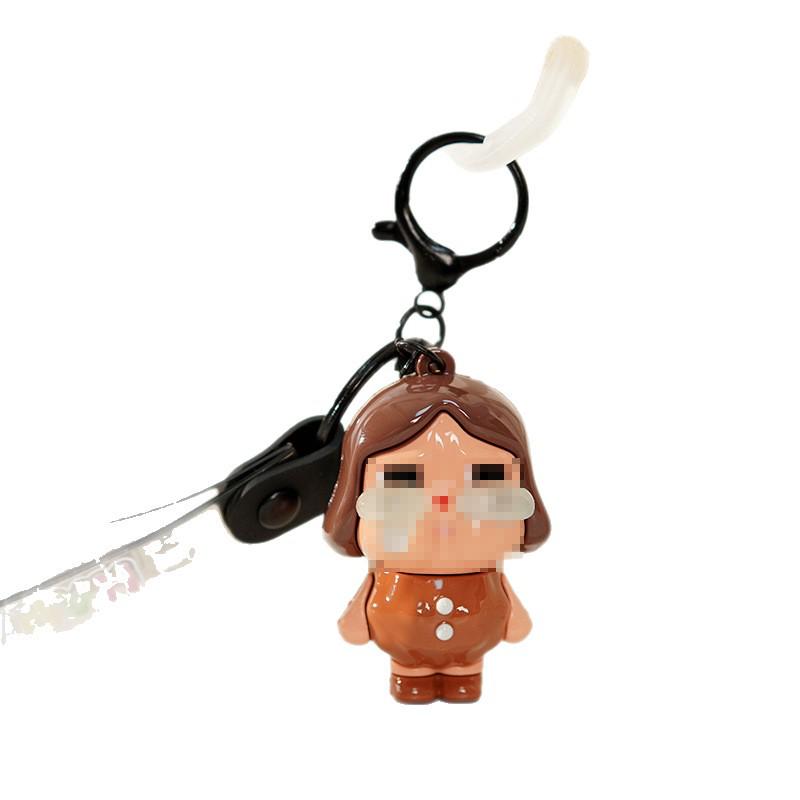 2025 Electroplated Cry Baby Cartoon Keychain Pendant - Cute Schoolbag Decoration