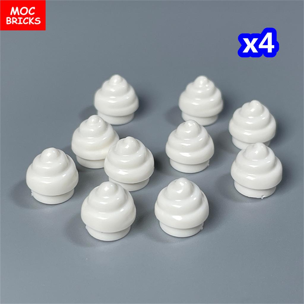 Non-Toxic Moc Bricks Window Fence Arch White Winter Snow Horse Figure City Architectural Church Accessories Children Christmas Toys