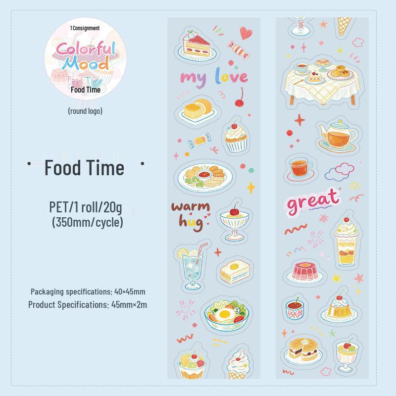 Ketchup PET Die-Cut Stickers: Colorful Hand-Drawn Style for Scrapbooking & DIY Collage