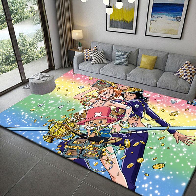 One Piece Anime Fans Area Rug Soft Durable Non-Slip Carpet for Bedroom Living Room Decor