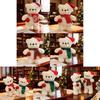Plush Bear Toy With Scarf And Hat Decor For Kids Christmas Gift And Birthday Present