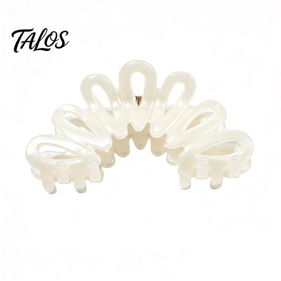 Stylish Hair Accessory Back Head Shark Clip, Large Hollow Petal Shape Claw, Bun Holder Claw For Commuting Accessory, Size Shower Clip for Thick