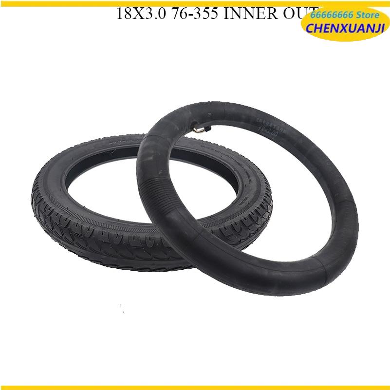 18x3.0 76-355 Tyre Inner Tube Fits for Electric Vehicle, Electric Tricycle 18*3.0 Off-road Tire Monowheel 18 Inch Tyre