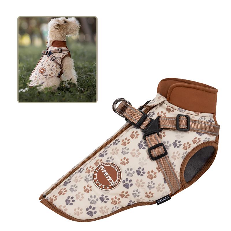 

PP Cotton Dog Thick Coat Dog Vest Pet Reflection Warm Coat Small And Medium-sized Dog Clothes Windproof Vest Clothes for Dog S