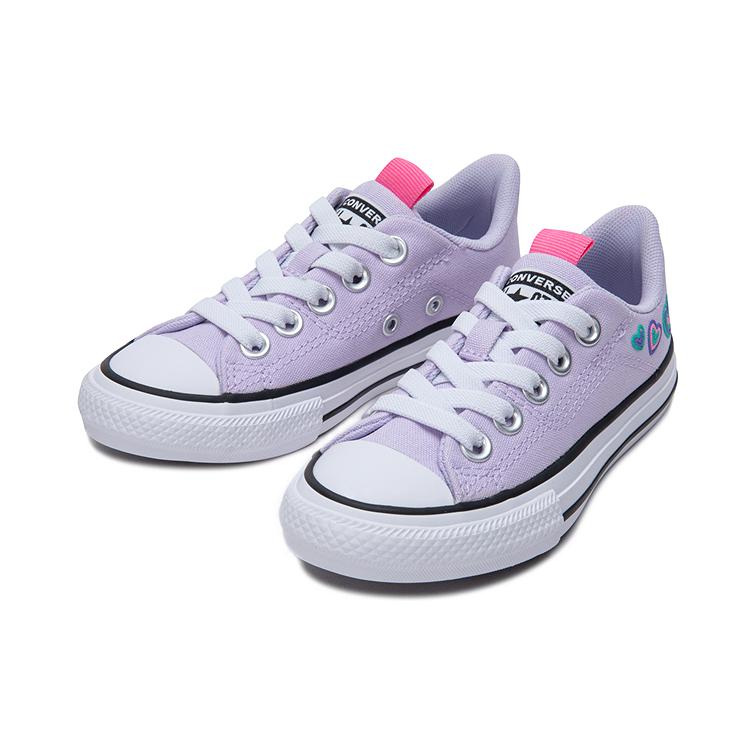 Converse Comfortable Versatile Low-Top Canvas Shoes Kids sneaker Purple A10394C