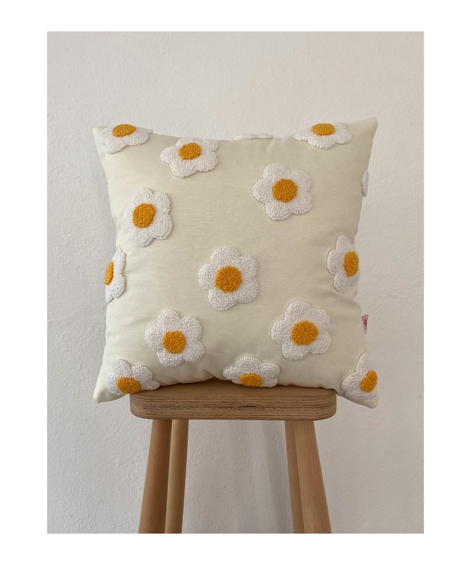 

Чехол на подушку с рисунком ромашки, 42*42 см