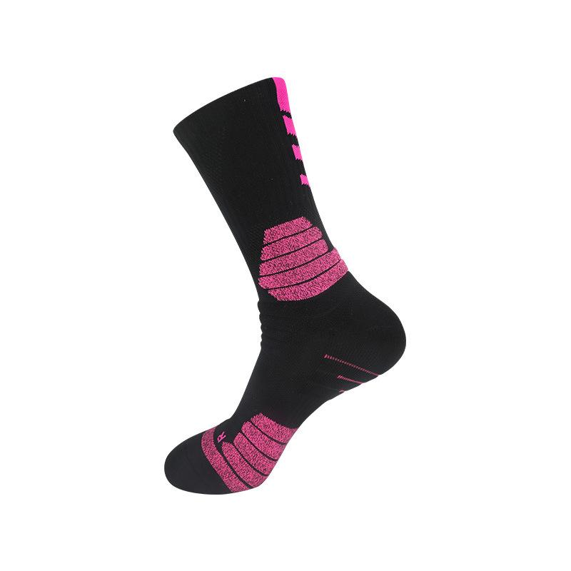 Actual Combat Medium Tube Basketball Socks Men'S Sports Socks Non-Slip Breathable Towel High-Top Men'S And Women'S Running Cotton Socks Men'S