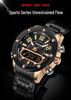 Yashidun Men's Luminous Dual Display Waterproof Quartz Watch with Steel Band