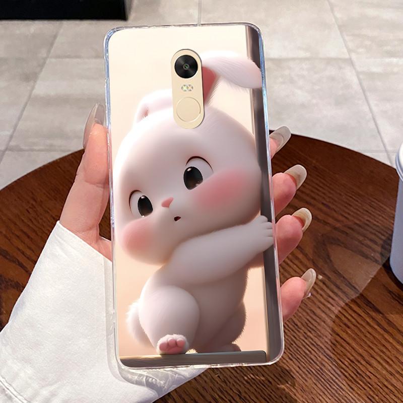 Casing For Xiaomi Redmi Note 4 Note 4x Capa Coque Clear Silicone Jelly Soft TPU Back Cover Cute Rabbit Cat Dinasaur Phone Case