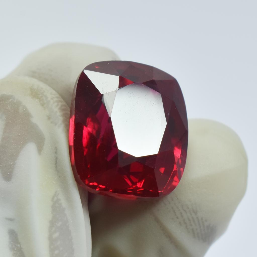 Natural Red Ruby 14.45ct Cushion Cut Certified Loose Gemstone